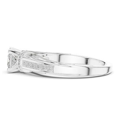 1.156 CT Princess Cut Lab Diamond Ring for Women | VVS-VS EF Clarity | 18KT, 14KT, 10KT Gold & 925 Silver | Rose, Yellow, White Gold & Moissanite Options
