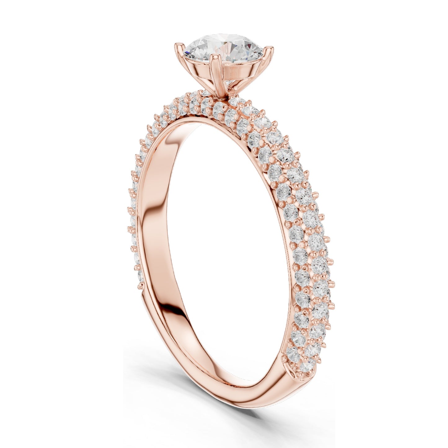 1.33 CT Round Brilliant Cut Lab Diamond Ring for Women | VVS-VS EF Clarity | 18KT, 14KT, 10KT Gold & 925 Silver | Rose, Yellow, White Gold & Moissanite Options