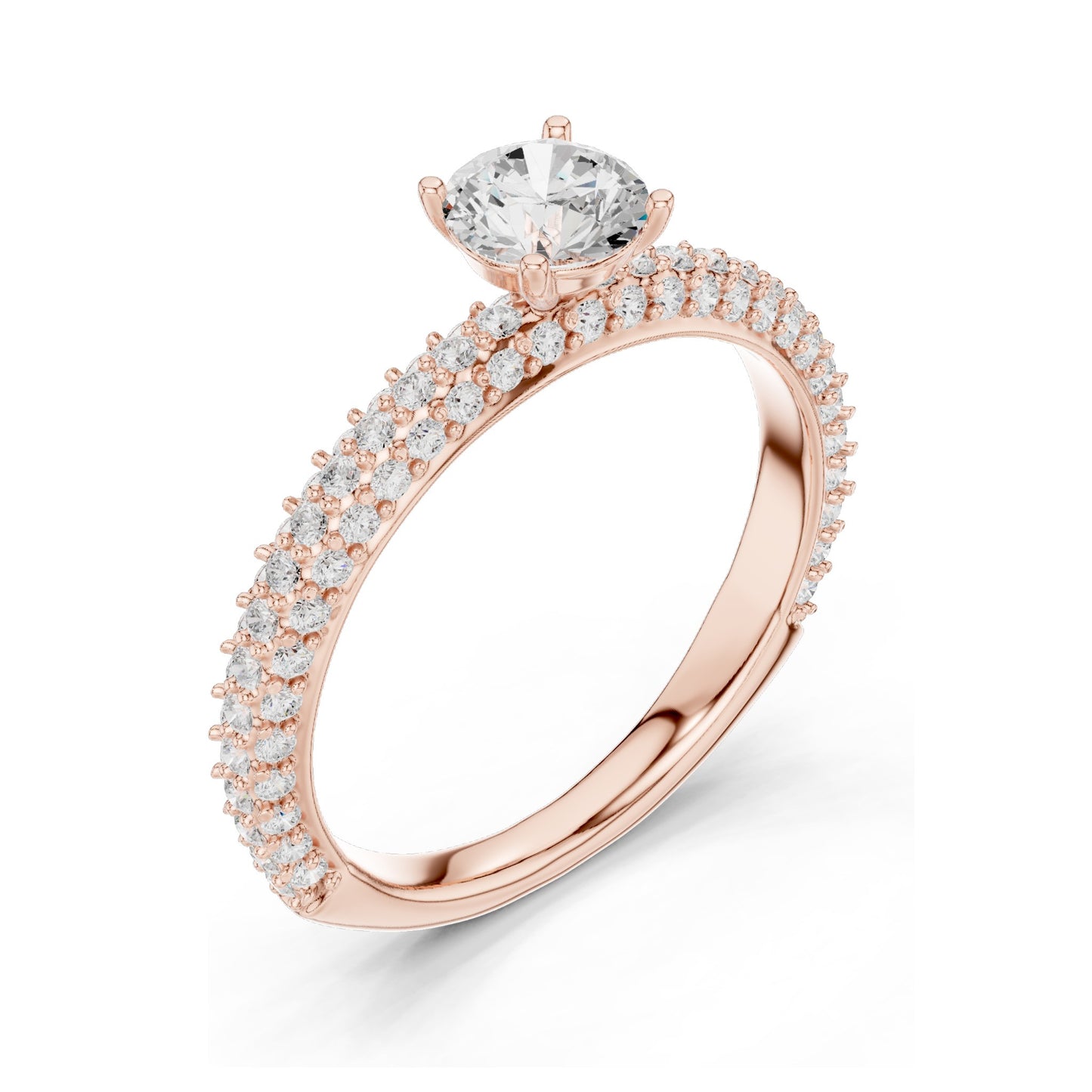1.33 CT Round Brilliant Cut Lab Diamond Ring for Women | VVS-VS EF Clarity | 18KT, 14KT, 10KT Gold & 925 Silver | Rose, Yellow, White Gold & Moissanite Options