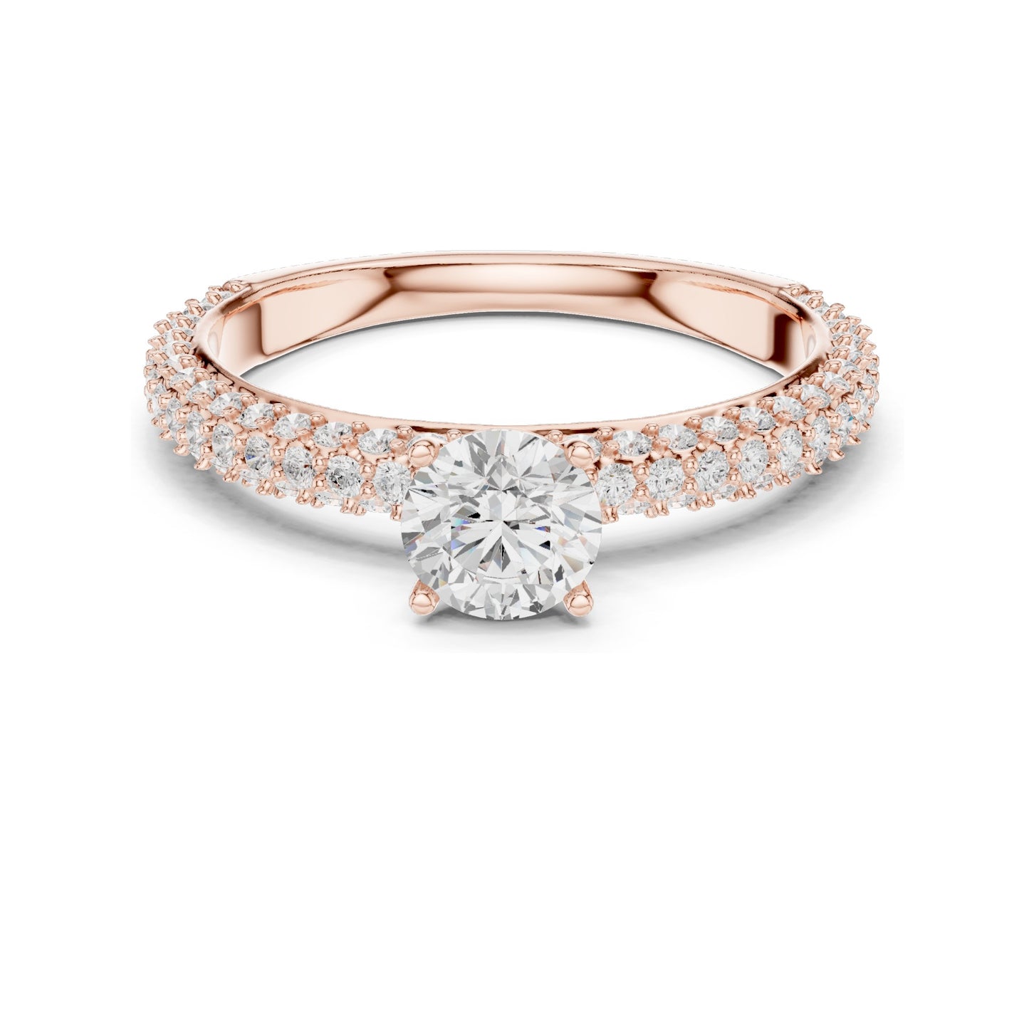 1.33 CT Round Brilliant Cut Lab Diamond Ring for Women | VVS-VS EF Clarity | 18KT, 14KT, 10KT Gold & 925 Silver | Rose, Yellow, White Gold & Moissanite Options