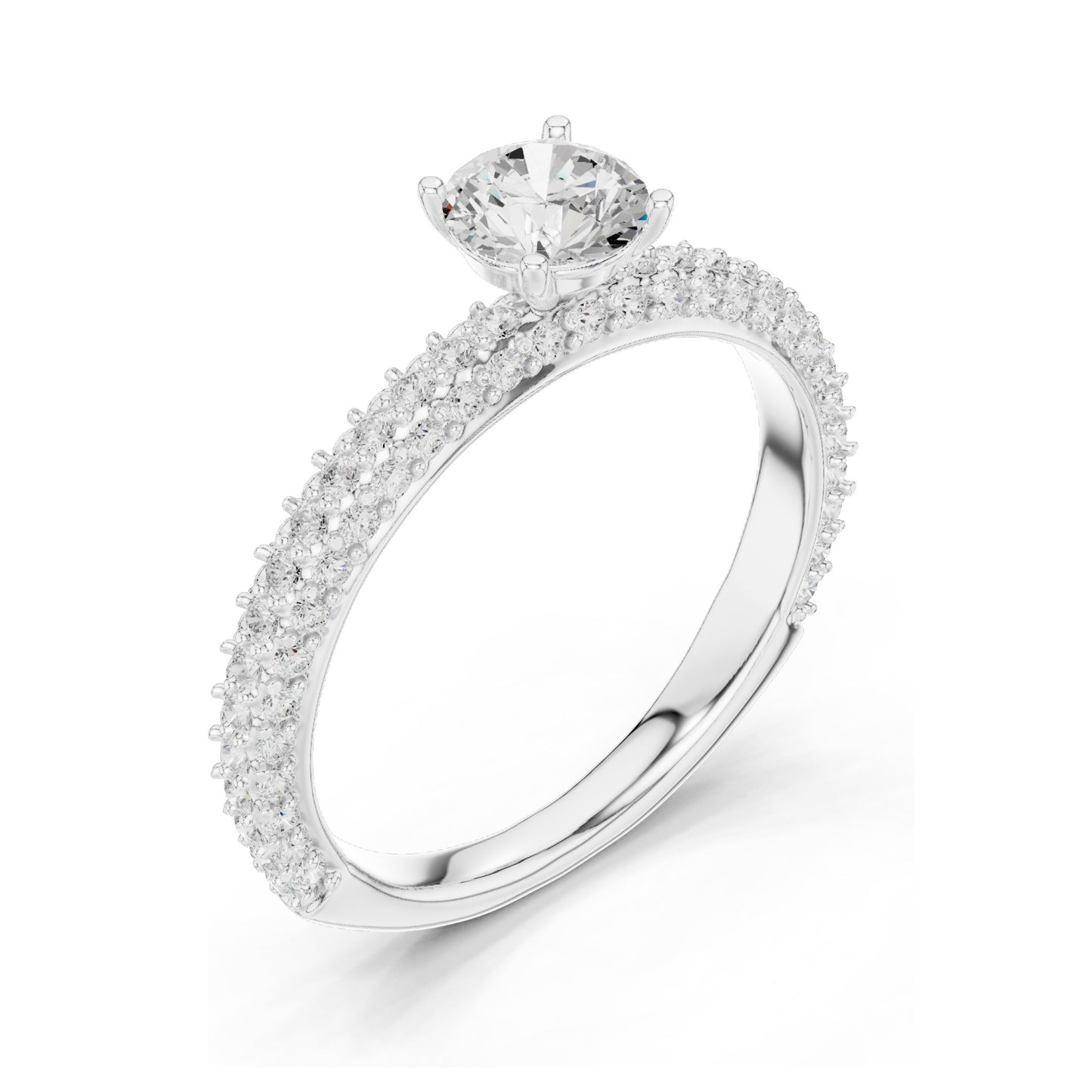 1.33 CT Round Brilliant Cut Lab Diamond Ring for Women | VVS-VS EF Clarity | 18KT, 14KT, 10KT Gold & 925 Silver | Rose, Yellow, White Gold & Moissanite Options