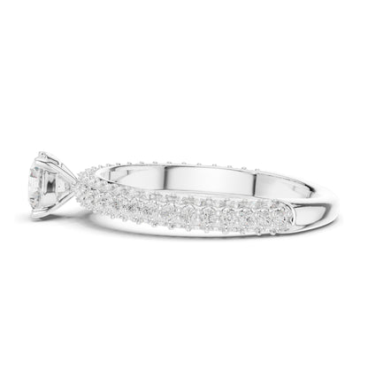 1.33 CT Round Brilliant Cut Lab Diamond Ring for Women | VVS-VS EF Clarity | 18KT, 14KT, 10KT Gold & 925 Silver | Rose, Yellow, White Gold & Moissanite Options