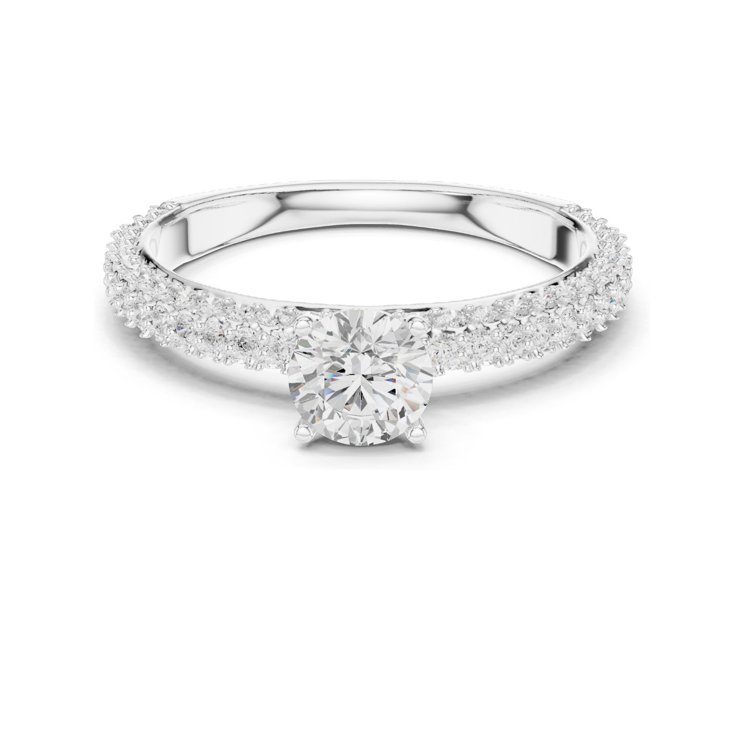 1.33 CT Round Brilliant Cut Lab Diamond Ring for Women | VVS-VS EF Clarity | 18KT, 14KT, 10KT Gold & 925 Silver | Rose, Yellow, White Gold & Moissanite Options