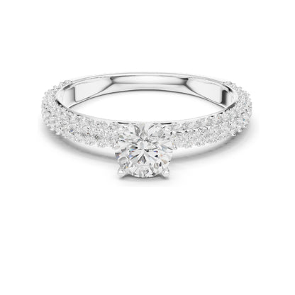 1.33 CT Round Brilliant Cut Lab Diamond Ring for Women | VVS-VS EF Clarity | 18KT, 14KT, 10KT Gold & 925 Silver | Rose, Yellow, White Gold & Moissanite Options