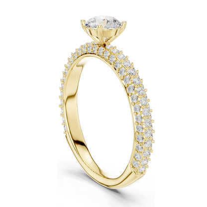 1.33 CT Round Brilliant Cut Lab Diamond Ring for Women | VVS-VS EF Clarity | 18KT, 14KT, 10KT Gold & 925 Silver | Rose, Yellow, White Gold & Moissanite Options