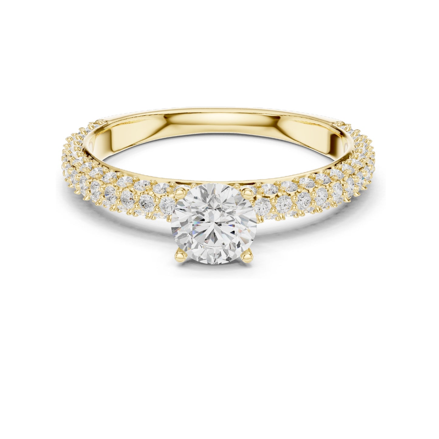 1.33 CT Round Brilliant Cut Lab Diamond Ring for Women | VVS-VS EF Clarity | 18KT, 14KT, 10KT Gold & 925 Silver | Rose, Yellow, White Gold & Moissanite Options