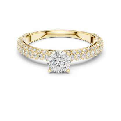 1.33 CT Round Brilliant Cut Lab Diamond Ring for Women | VVS-VS EF Clarity | 18KT, 14KT, 10KT Gold & 925 Silver | Rose, Yellow, White Gold & Moissanite Options