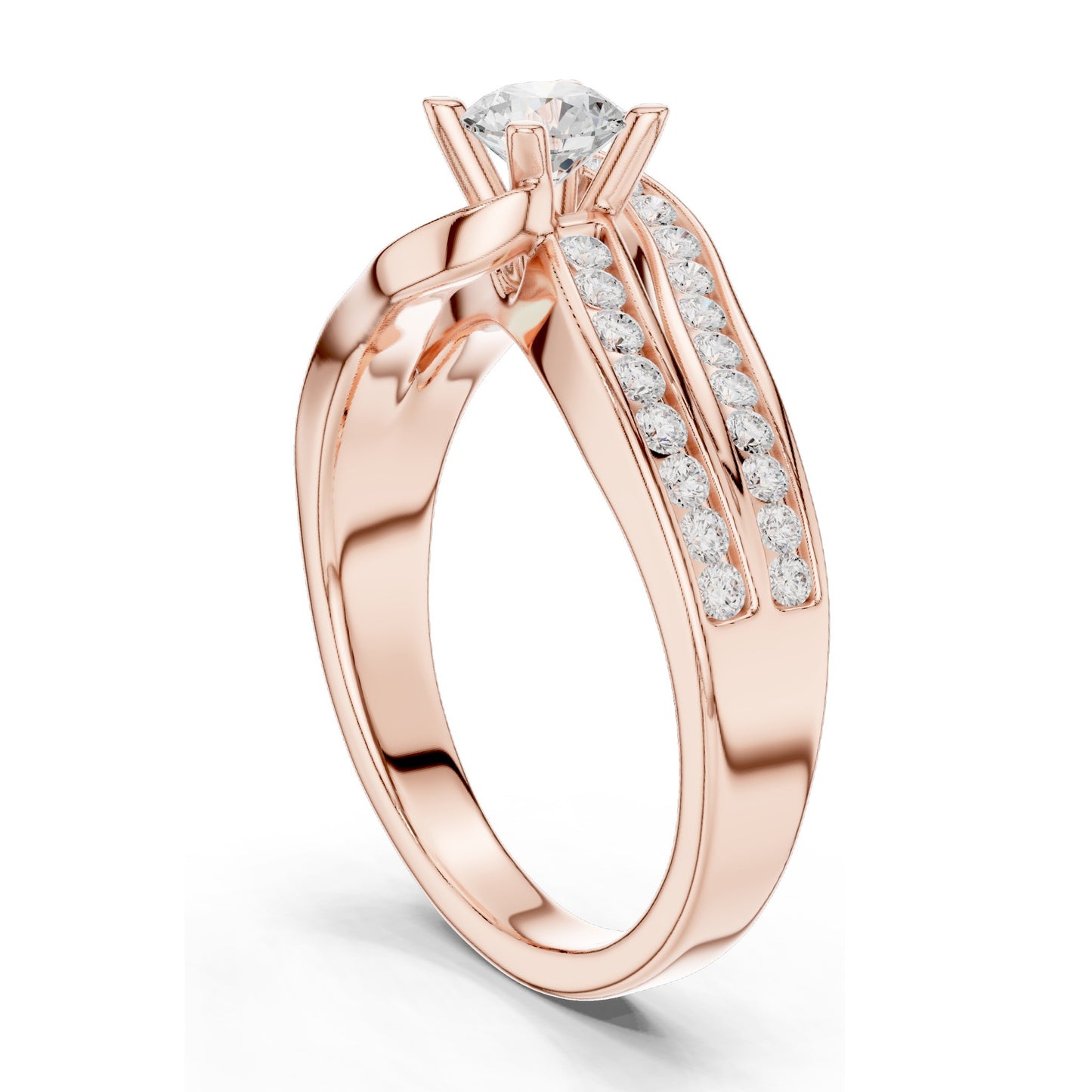 0.92 CT Round Brilliant Lab Diamond Women’s Engagement Ring | VVS-VS EF Clarity | 18KT, 14KT, 10KT Gold & 925 Silver | Moissanite Option | Rose, Yellow, White Gold
