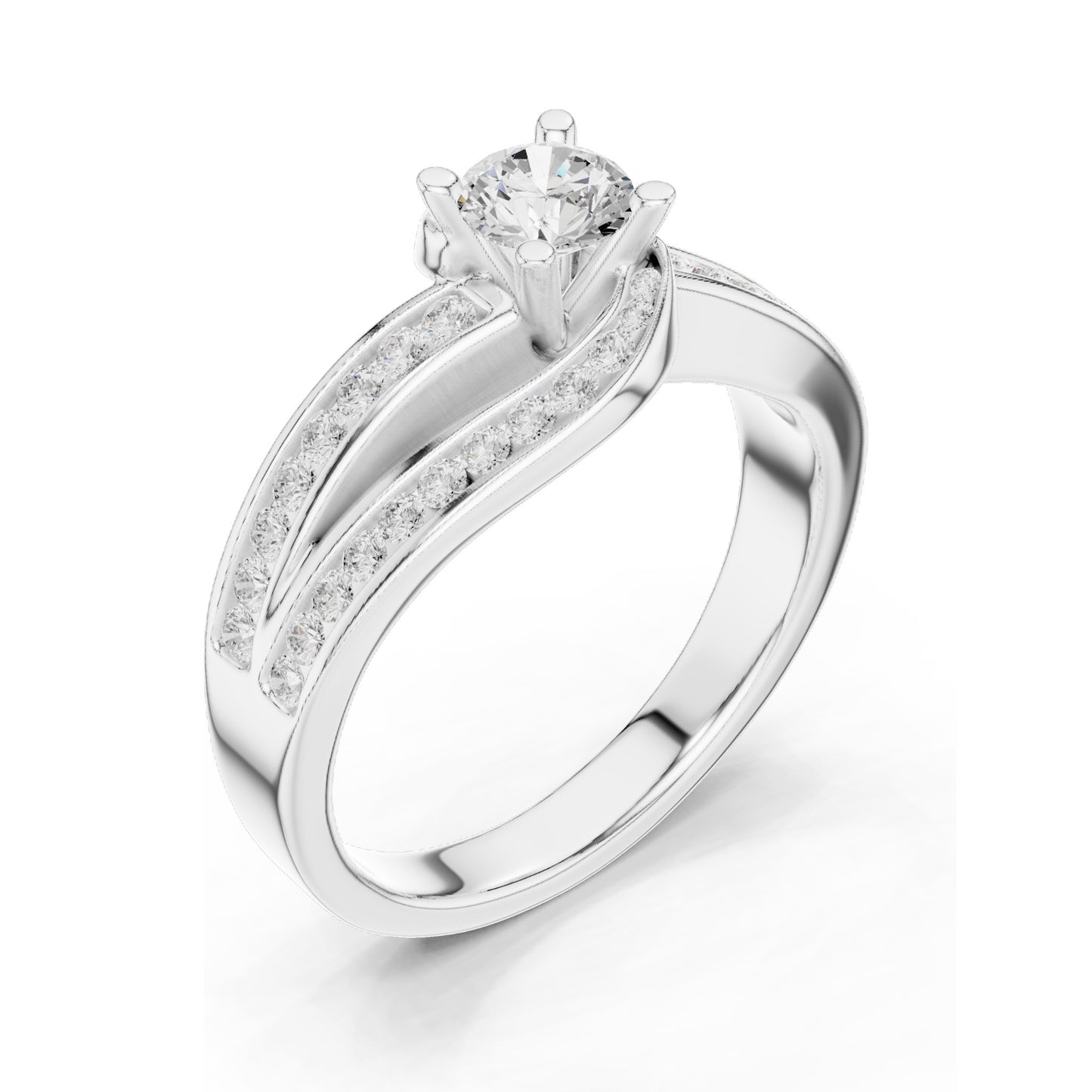 0.92 CT Round Brilliant Lab Diamond Women’s Engagement Ring | VVS-VS EF Clarity | 18KT, 14KT, 10KT Gold & 925 Silver | Moissanite Option | Rose, Yellow, White Gold