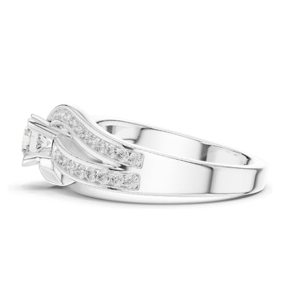 0.92 CT Round Brilliant Lab Diamond Women’s Engagement Ring | VVS-VS EF Clarity | 18KT, 14KT, 10KT Gold & 925 Silver | Moissanite Option | Rose, Yellow, White Gold