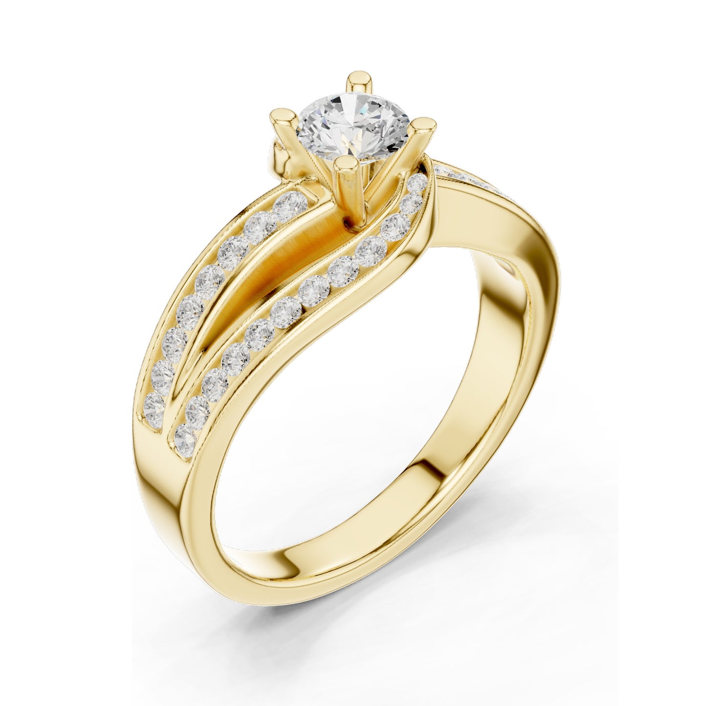 0.92 CT Round Brilliant Lab Diamond Women’s Engagement Ring | VVS-VS EF Clarity | 18KT, 14KT, 10KT Gold & 925 Silver | Moissanite Option | Rose, Yellow, White Gold