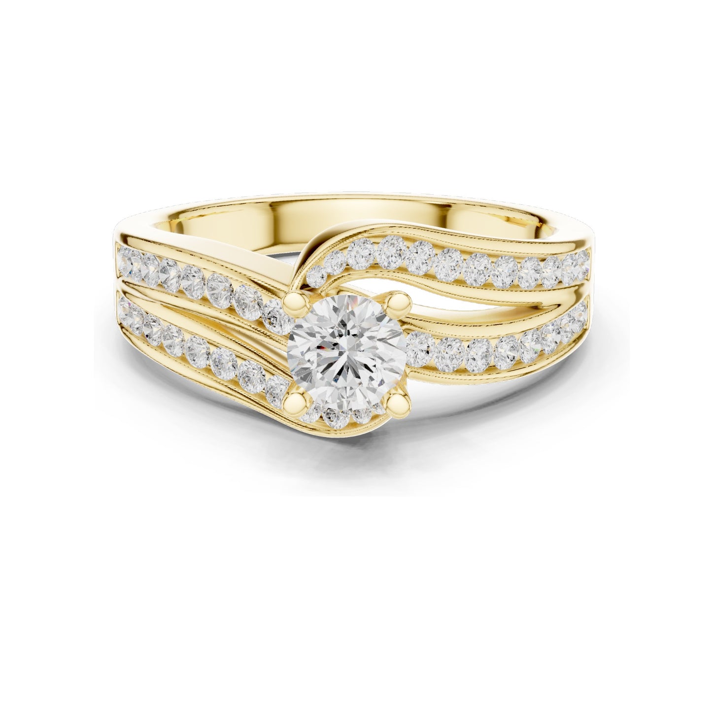0.92 CT Round Brilliant Lab Diamond Women’s Engagement Ring | VVS-VS EF Clarity | 18KT, 14KT, 10KT Gold & 925 Silver | Moissanite Option | Rose, Yellow, White Gold
