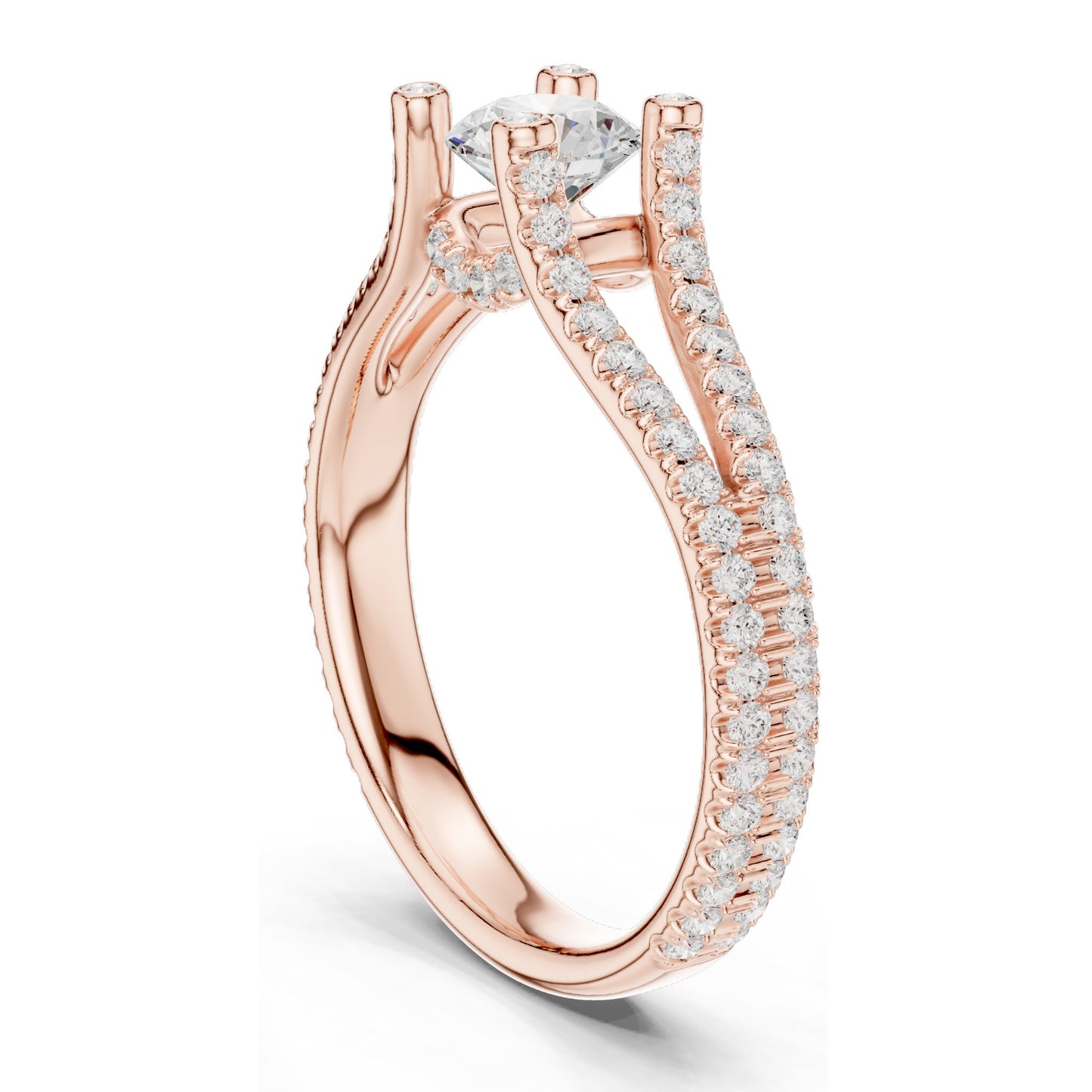 1.29 CT Round Brilliant Lab Diamond Engagement Ring | VVS-VS EF Clarity | 18KT, 14KT, 10KT Gold & 925 Silver | Moissanite Option | Rose, Yellow, White Gold