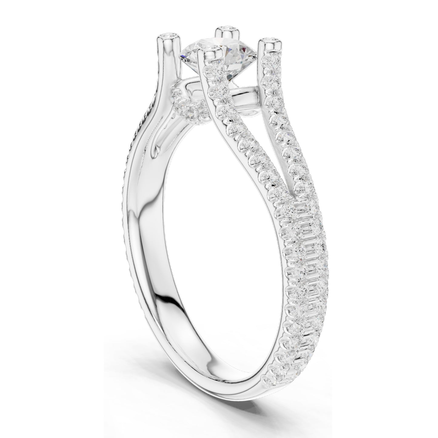 1.29 CT Round Brilliant Lab Diamond Engagement Ring | VVS-VS EF Clarity | 18KT, 14KT, 10KT Gold & 925 Silver | Moissanite Option | Rose, Yellow, White Gold