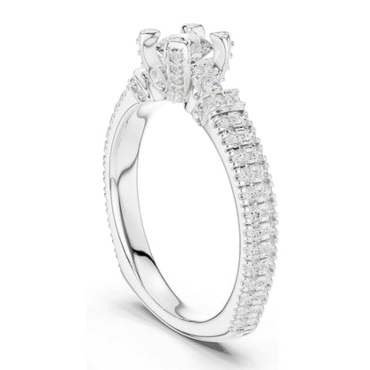 1.19 CT Round Brilliant Lab Diamond Engagement Ring | VVS-VS EF Clarity | 18KT, 14KT, 10KT Gold & 925 Silver | Moissanite Option | Rose, Yellow, White Gold