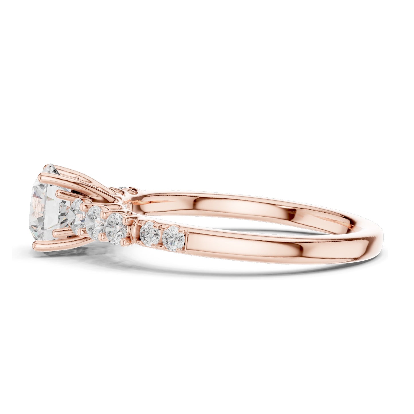 1.40 CT Round Brilliant Lab Diamond Engagement Ring | VVS-VS EF Clarity | 18KT, 14KT, 10KT Gold & 925 Silver | Rose, Yellow, White Gold & Moissanite Options