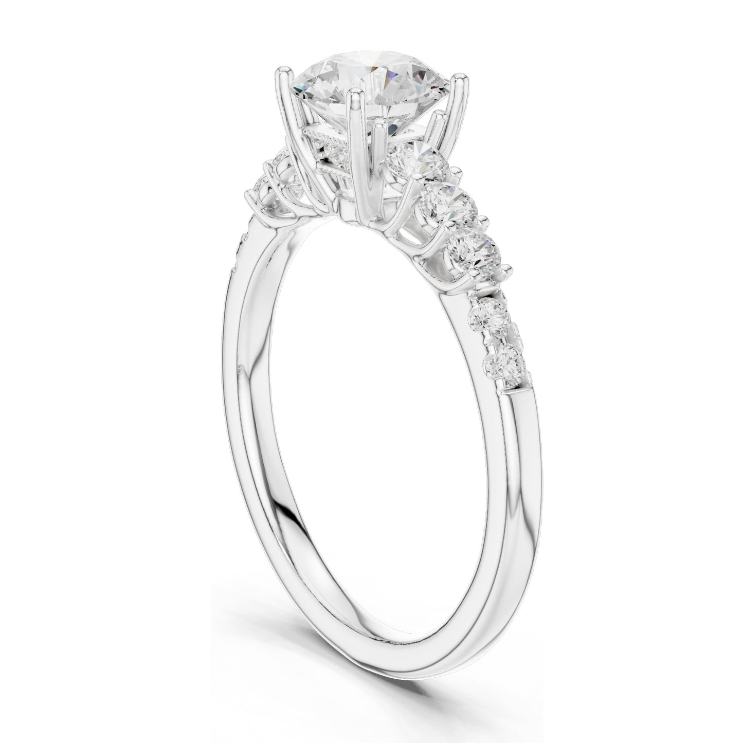 1.40 CT Round Brilliant Lab Diamond Engagement Ring | VVS-VS EF Clarity | 18KT, 14KT, 10KT Gold & 925 Silver | Rose, Yellow, White Gold & Moissanite Options