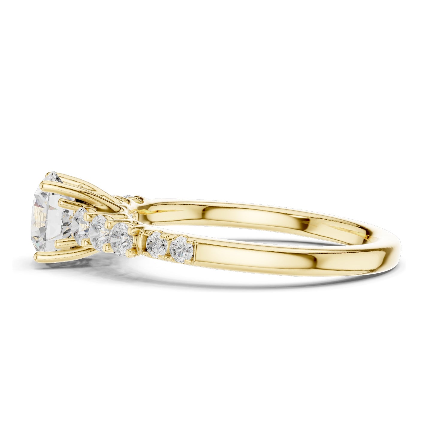 1.40 CT Round Brilliant Lab Diamond Engagement Ring | VVS-VS EF Clarity | 18KT, 14KT, 10KT Gold & 925 Silver | Rose, Yellow, White Gold & Moissanite Options
