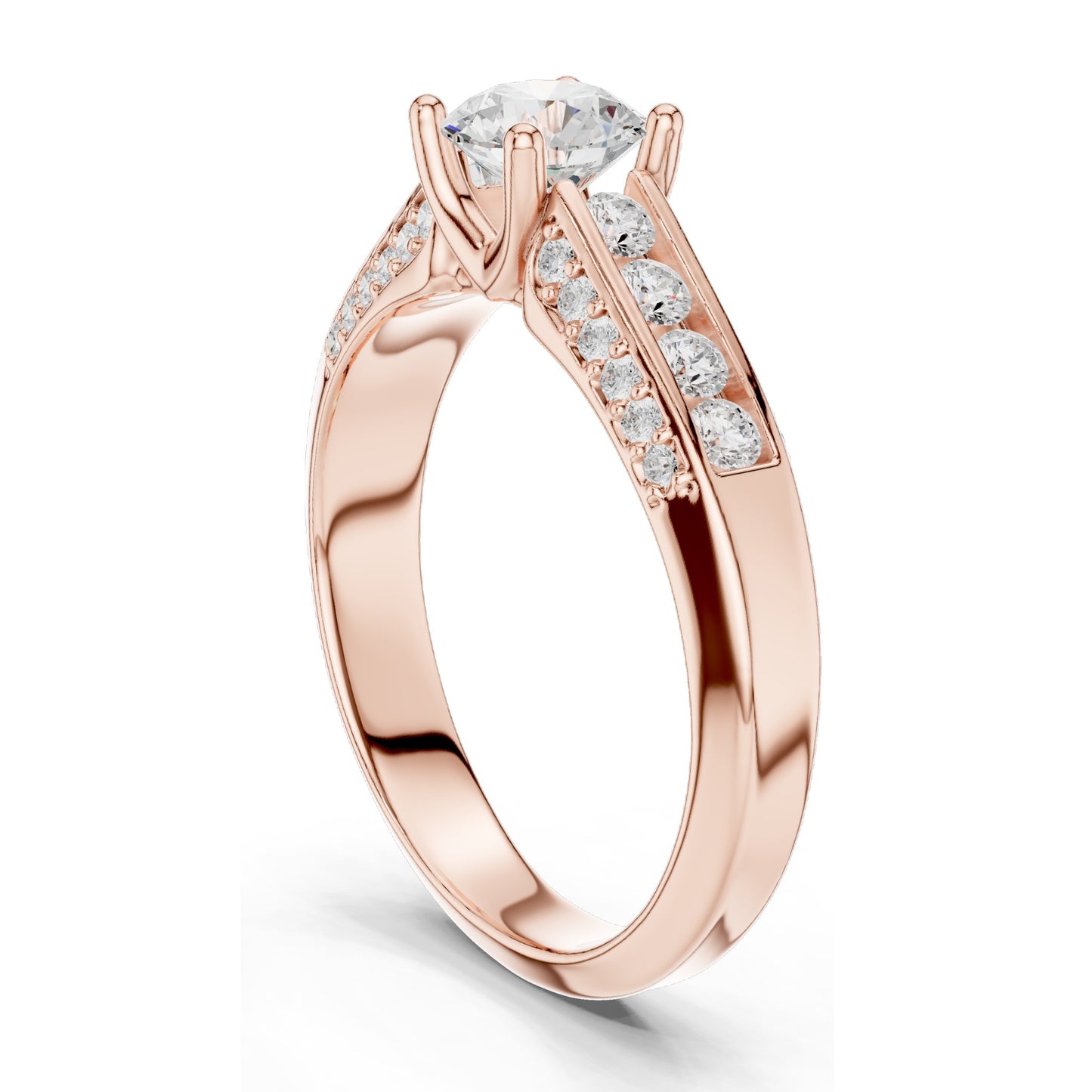 1.122 CT Round Brilliant Lab Diamond Halo Engagement Ring | VVS-VS EF Clarity | 18KT, 14KT, 10KT Gold & 925 Silver | Rose, Yellow, White Gold & Moissanite Options
