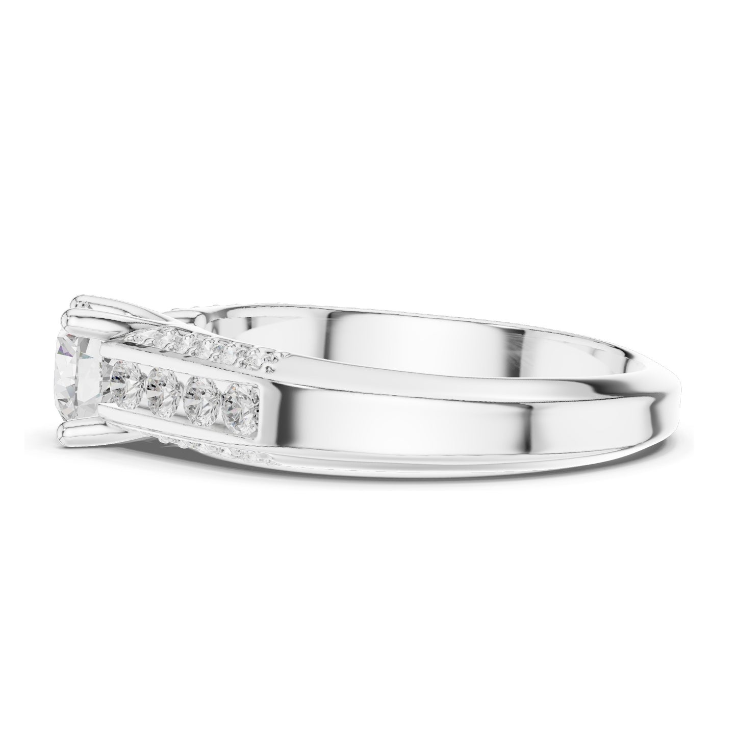 1.122 CT Round Brilliant Lab Diamond Halo Engagement Ring | VVS-VS EF Clarity | 18KT, 14KT, 10KT Gold & 925 Silver | Rose, Yellow, White Gold & Moissanite Options