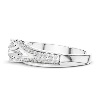 1.062 CT Round Brilliant Lab Diamond Ring for Women | VVS-VS EF Clarity | 18KT, 14KT, 10KT Gold & 925 Silver | Rose, Yellow, White Gold & Moissanite Options