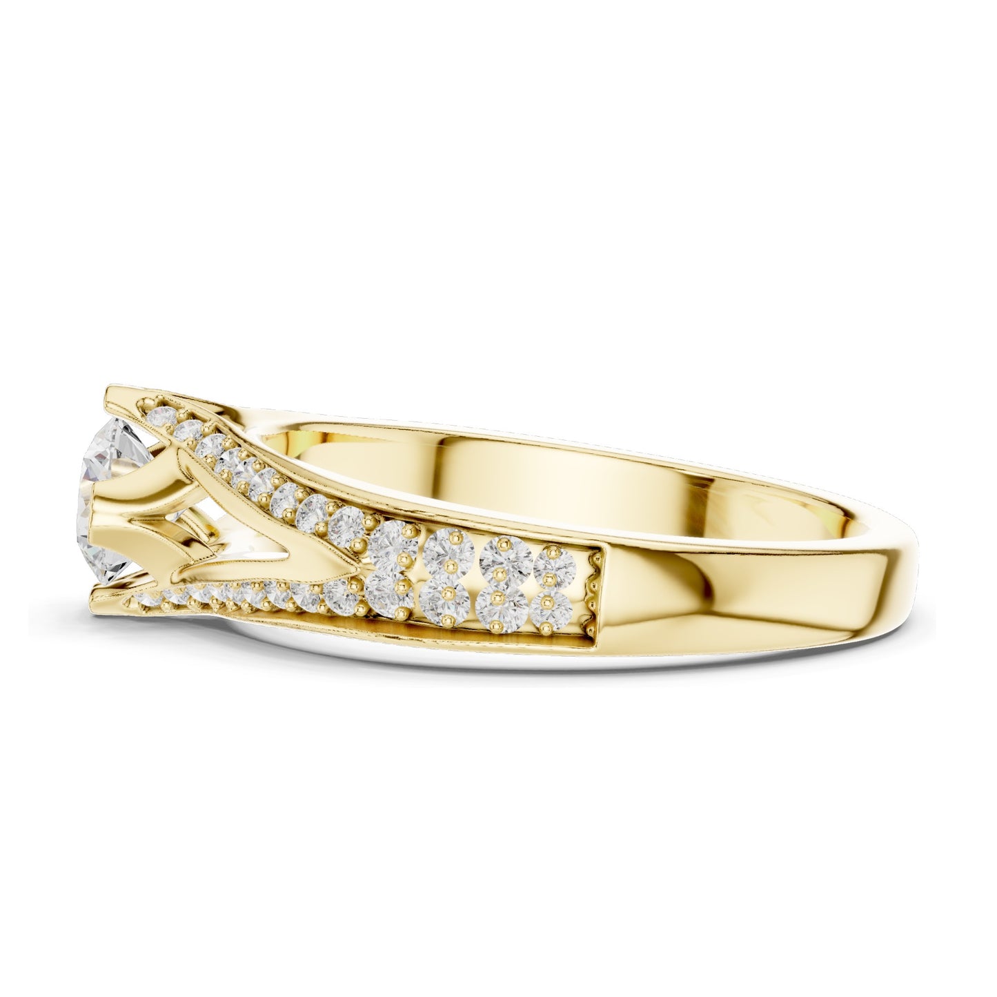 1.062 CT Round Brilliant Lab Diamond Ring for Women | VVS-VS EF Clarity | 18KT, 14KT, 10KT Gold & 925 Silver | Rose, Yellow, White Gold & Moissanite Options