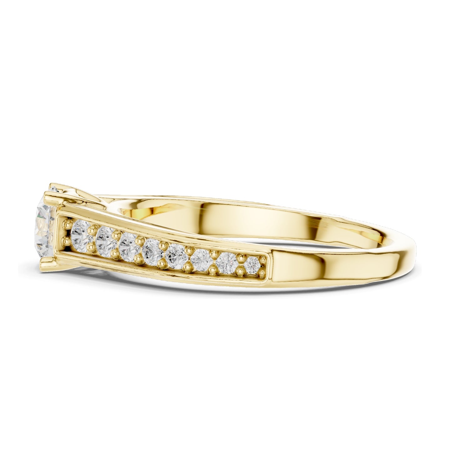 0.956 CT Round Brilliant Lab Diamond Ring for Women | VVS-VS EF Clarity | 18KT, 14KT, 10KT Gold & 925 Silver | Rose, Yellow, White Gold & Moissanite Options
