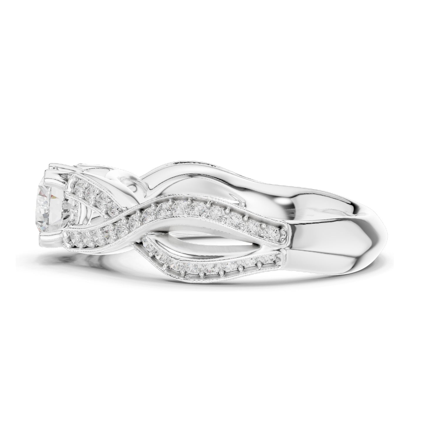1.14 CT Round Brilliant Lab Diamond Engagement Ring for Women | VVS-VS EF Clarity | 18KT, 14KT, 10KT Gold & 925 Silver | Rose, Yellow, White Gold & Moissanite Options