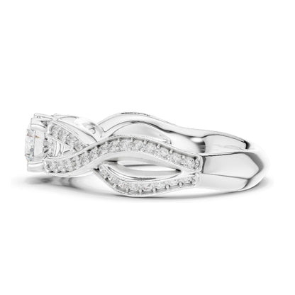 1.14 CT Round Brilliant Lab Diamond Engagement Ring for Women | VVS-VS EF Clarity | 18KT, 14KT, 10KT Gold & 925 Silver | Rose, Yellow, White Gold & Moissanite Options