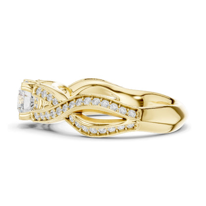 1.14 CT Round Brilliant Lab Diamond Engagement Ring for Women | VVS-VS EF Clarity | 18KT, 14KT, 10KT Gold & 925 Silver | Rose, Yellow, White Gold & Moissanite Options