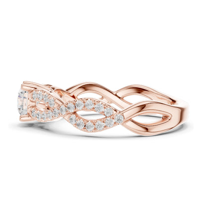 0.816 CT Round Brilliant Lab Diamond Engagement Ring for Women | VVS-VS EF Clarity | 18KT, 14KT, 10KT Gold & 925 Silver | Rose, Yellow, White Gold & Moissanite Options