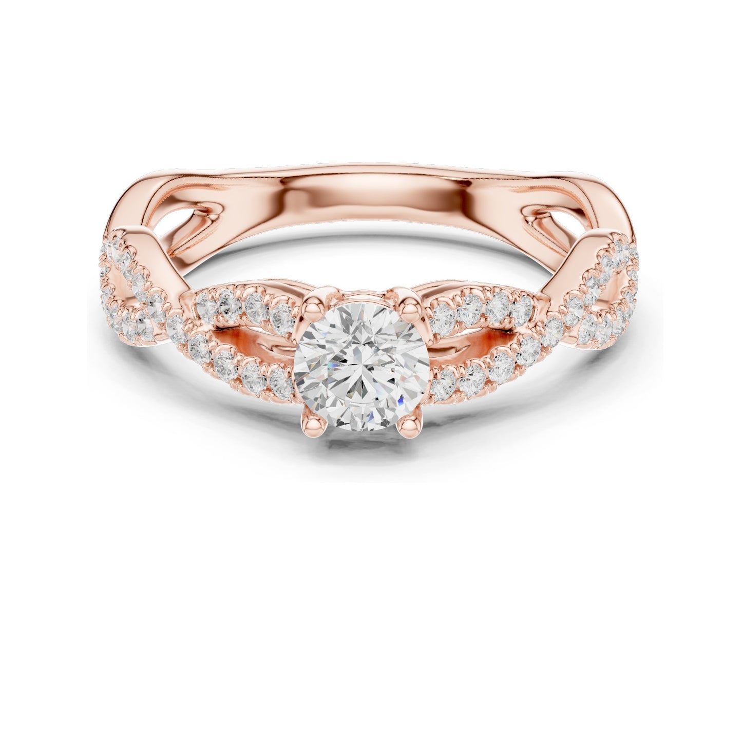 0.816 CT Round Brilliant Lab Diamond Engagement Ring for Women | VVS-VS EF Clarity | 18KT, 14KT, 10KT Gold & 925 Silver | Rose, Yellow, White Gold & Moissanite Options