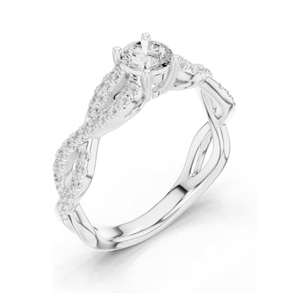 0.816 CT Round Brilliant Lab Diamond Engagement Ring for Women | VVS-VS EF Clarity | 18KT, 14KT, 10KT Gold & 925 Silver | Rose, Yellow, White Gold & Moissanite Options