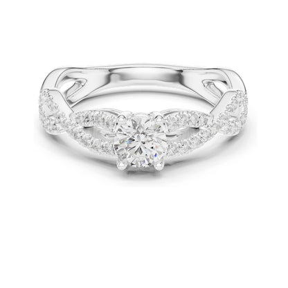 0.816 CT Round Brilliant Lab Diamond Engagement Ring for Women | VVS-VS EF Clarity | 18KT, 14KT, 10KT Gold & 925 Silver | Rose, Yellow, White Gold & Moissanite Options
