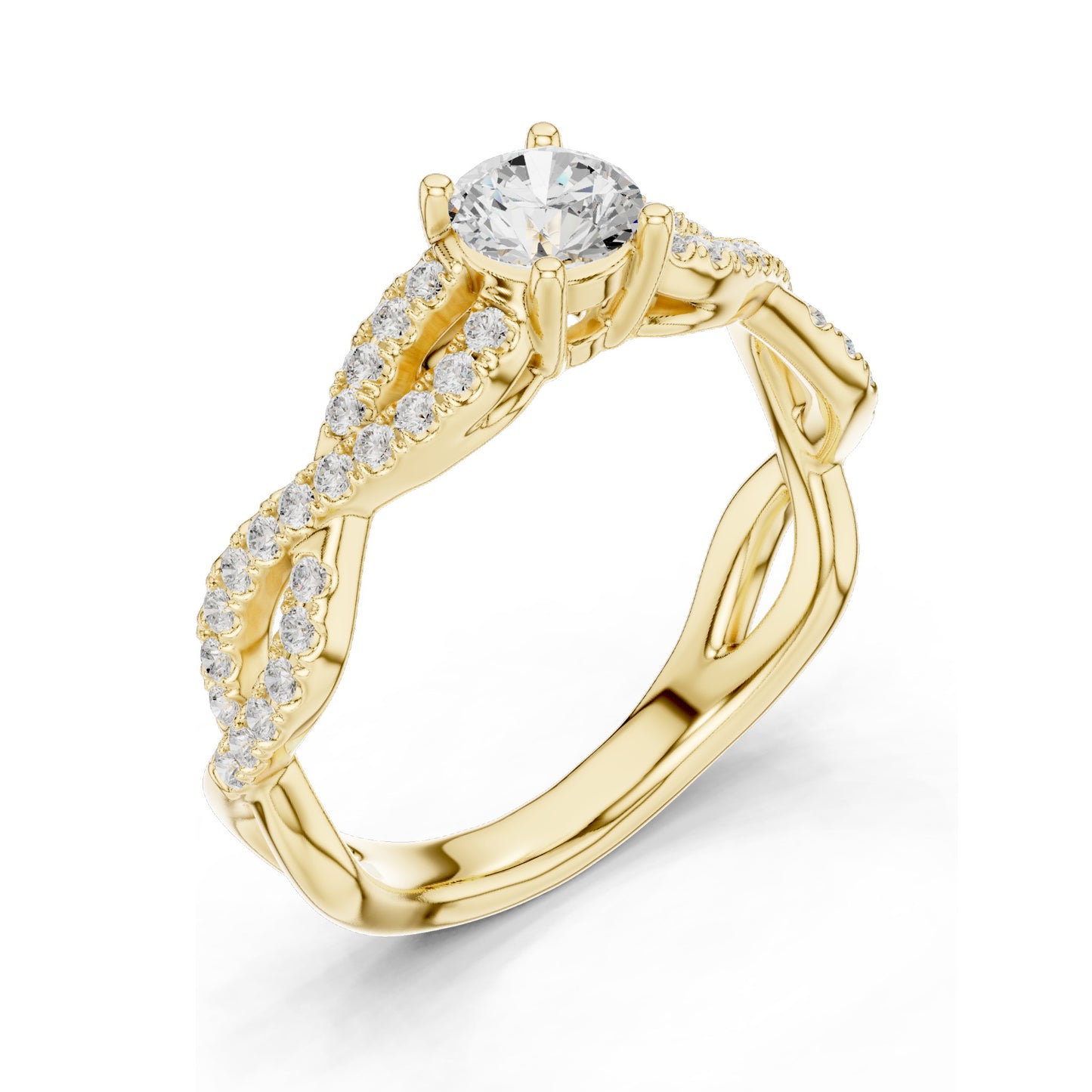 0.816 CT Round Brilliant Lab Diamond Engagement Ring for Women | VVS-VS EF Clarity | 18KT, 14KT, 10KT Gold & 925 Silver | Rose, Yellow, White Gold & Moissanite Options