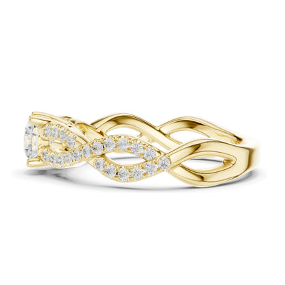 0.816 CT Round Brilliant Lab Diamond Engagement Ring for Women | VVS-VS EF Clarity | 18KT, 14KT, 10KT Gold & 925 Silver | Rose, Yellow, White Gold & Moissanite Options