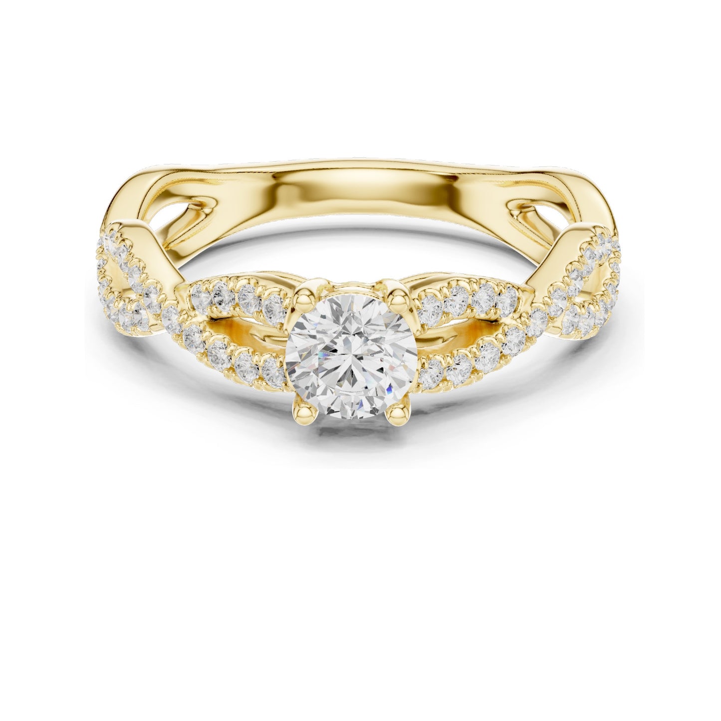 0.816 CT Round Brilliant Lab Diamond Engagement Ring for Women | VVS-VS EF Clarity | 18KT, 14KT, 10KT Gold & 925 Silver | Rose, Yellow, White Gold & Moissanite Options