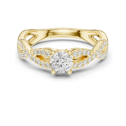 0.816 CT Round Brilliant Lab Diamond Engagement Ring for Women | VVS-VS EF Clarity | 18KT, 14KT, 10KT Gold & 925 Silver | Rose, Yellow, White Gold & Moissanite Options