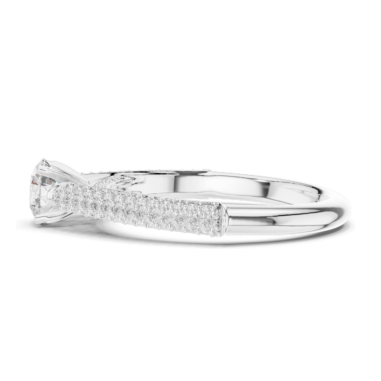 1.074 CT Round Brilliant Cut Lab Diamond Ring for Women | VVS-VS EF Clarity | 18KT, 14KT, 10KT Gold & 925 Silver | Moissanite Option | Rose, Yellow, White Gold