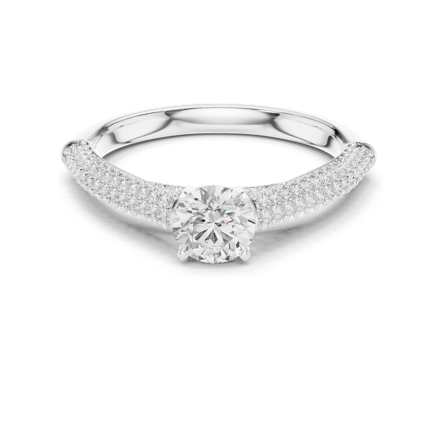 1.074 CT Round Brilliant Cut Lab Diamond Ring for Women | VVS-VS EF Clarity | 18KT, 14KT, 10KT Gold & 925 Silver | Moissanite Option | Rose, Yellow, White Gold