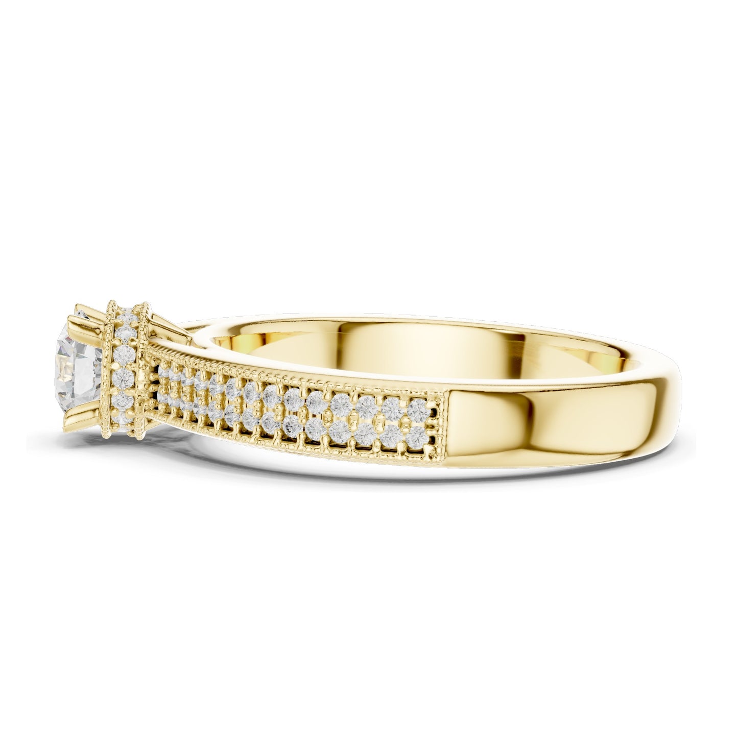0.768 CT Round Brilliant Cut Lab Diamond Ring for Women | VVS-VS EF Clarity | 18KT, 14KT, 10KT Gold & 925 Silver | Moissanite Option | Rose, Yellow, White Gold