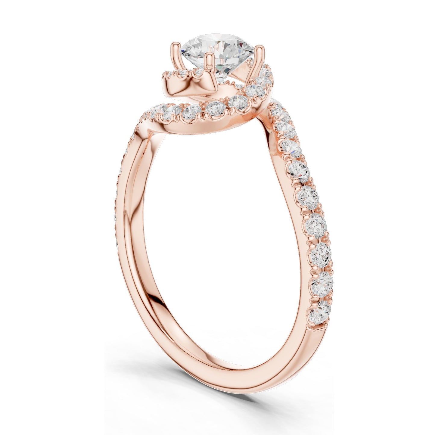 1.202 CT Round Brilliant Lab Diamond Halo Engagement Ring for Women | VVS-VS EF Clarity | 18KT, 14KT, 10KT Gold & 925 Silver | Rose, Yellow, White Gold & Moissanite Options