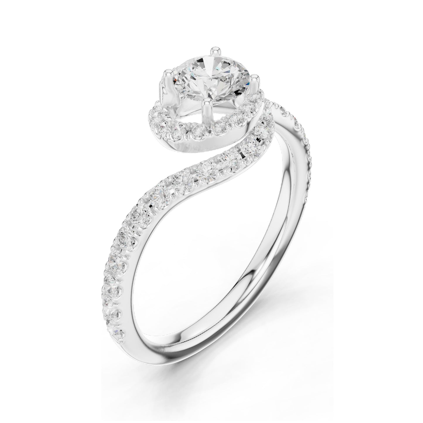 1.202 CT Round Brilliant Lab Diamond Halo Engagement Ring for Women | VVS-VS EF Clarity | 18KT, 14KT, 10KT Gold & 925 Silver | Rose, Yellow, White Gold & Moissanite Options