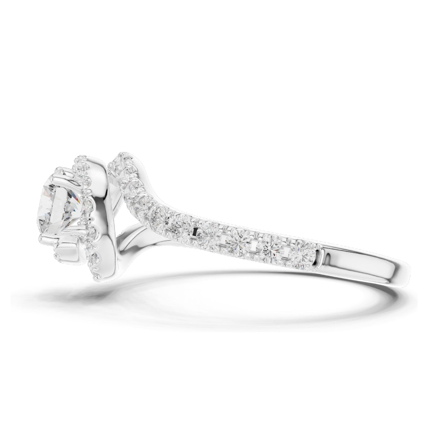 1.202 CT Round Brilliant Lab Diamond Halo Engagement Ring for Women | VVS-VS EF Clarity | 18KT, 14KT, 10KT Gold & 925 Silver | Rose, Yellow, White Gold & Moissanite Options