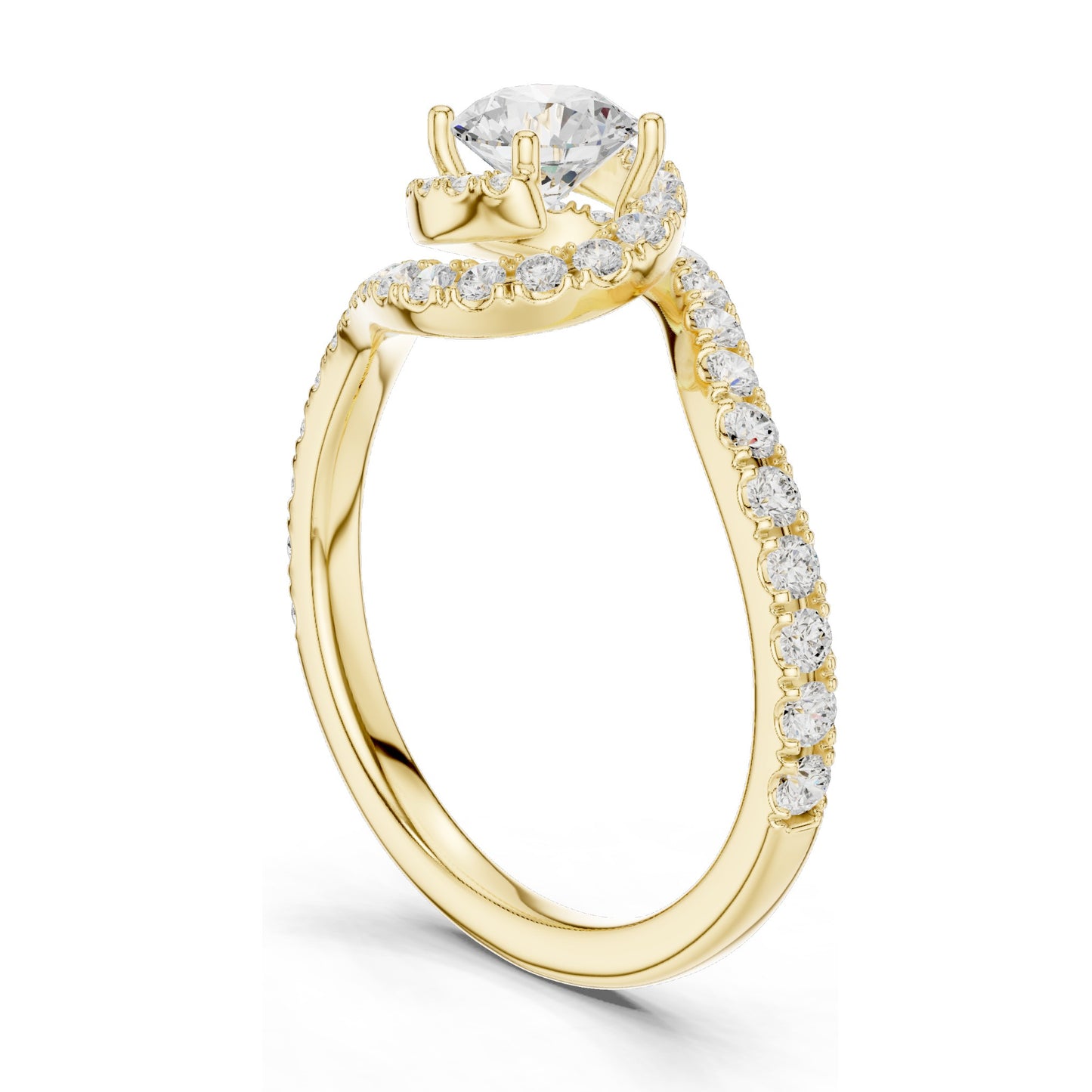 1.202 CT Round Brilliant Lab Diamond Halo Engagement Ring for Women | VVS-VS EF Clarity | 18KT, 14KT, 10KT Gold & 925 Silver | Rose, Yellow, White Gold & Moissanite Options