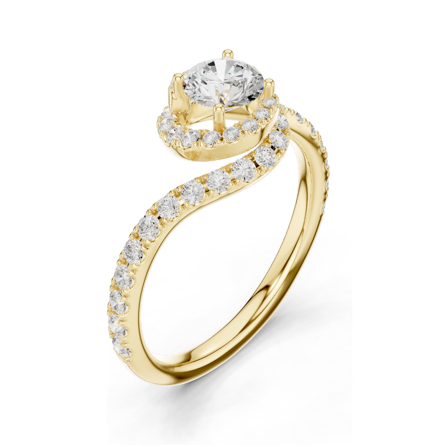 1.202 CT Round Brilliant Lab Diamond Halo Engagement Ring for Women | VVS-VS EF Clarity | 18KT, 14KT, 10KT Gold & 925 Silver | Rose, Yellow, White Gold & Moissanite Options