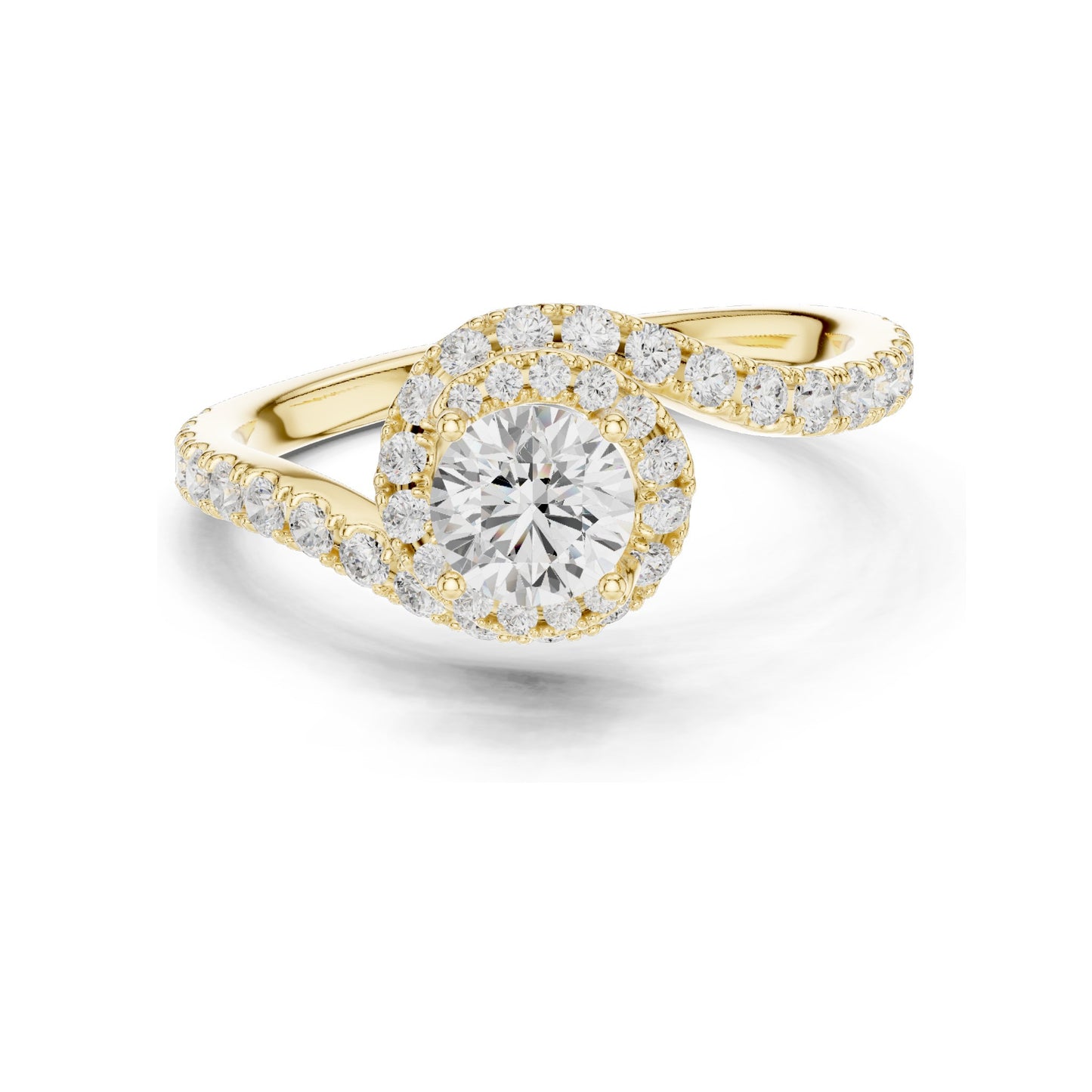 1.202 CT Round Brilliant Lab Diamond Halo Engagement Ring for Women | VVS-VS EF Clarity | 18KT, 14KT, 10KT Gold & 925 Silver | Rose, Yellow, White Gold & Moissanite Options