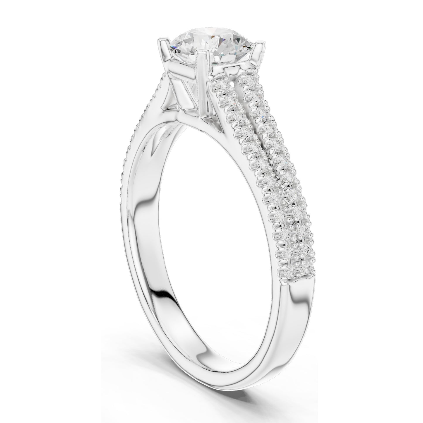 1.064 CT Round Brilliant Cut Lab Diamond Ring for Women | VVS-VS EF Clarity | 18KT, 14KT, 10KT Gold & 925 Silver | Moissanite Option | Rose, Yellow, White Gold