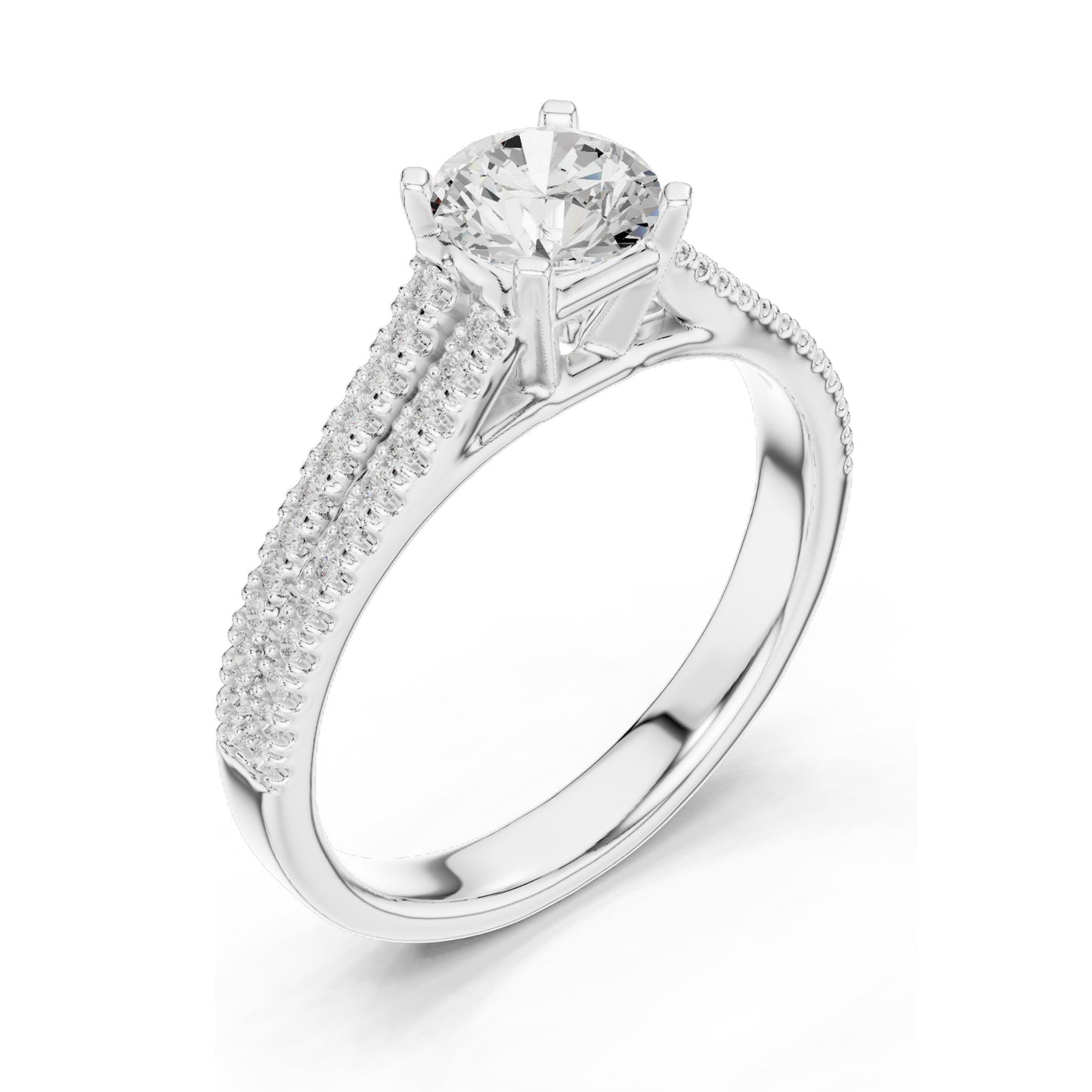 1.064 CT Round Brilliant Cut Lab Diamond Ring for Women | VVS-VS EF Clarity | 18KT, 14KT, 10KT Gold & 925 Silver | Moissanite Option | Rose, Yellow, White Gold