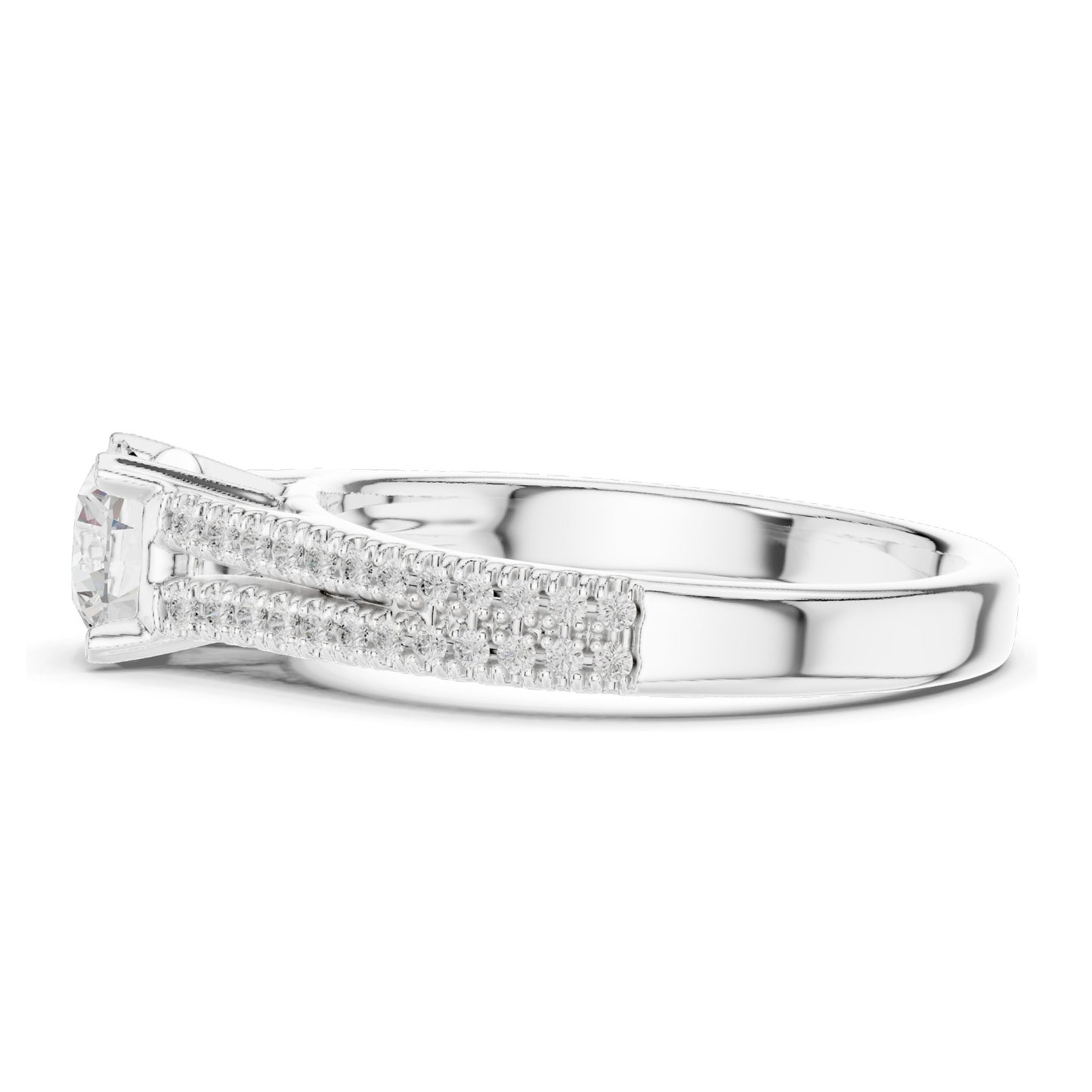 1.064 CT Round Brilliant Cut Lab Diamond Ring for Women | VVS-VS EF Clarity | 18KT, 14KT, 10KT Gold & 925 Silver | Moissanite Option | Rose, Yellow, White Gold